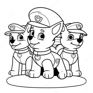 Paw Patrol Ystävänpäivä Värityssivut