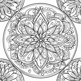 Yksinkertainen Boho Mandala Varityssivu 30904-24442