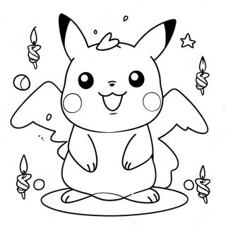 Iloinen Pikachu Syntymapaivajuhla Varittamissivu 32364-25585