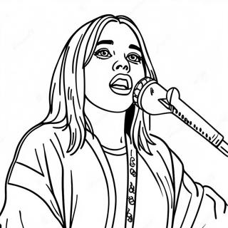 Billie Eilish Laulaminen Lavalla Varittamissivu 3241-2588