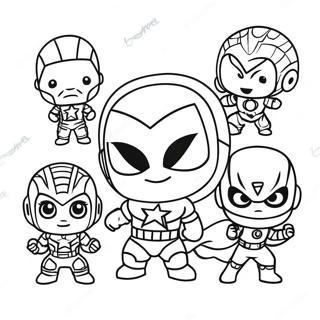 Vauva Marvel Söpö Chibi Avengers Värityssivut