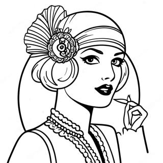 Roaring 20s Flapper Tytto Varittamissivu 63213-50013