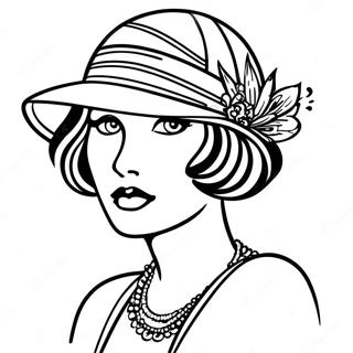 Roaring 20s Flapper Tytto Varittamissivu 63213-50014