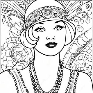 Roaring 20s Flapper Tytto Varittamissivu 63213-50016