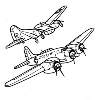 B-17 Pommittaja Värityssivut